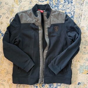 Make an offer! Puma Ferrari Black Gray Men Bomber Zip-up Jacket Extra Large XL
